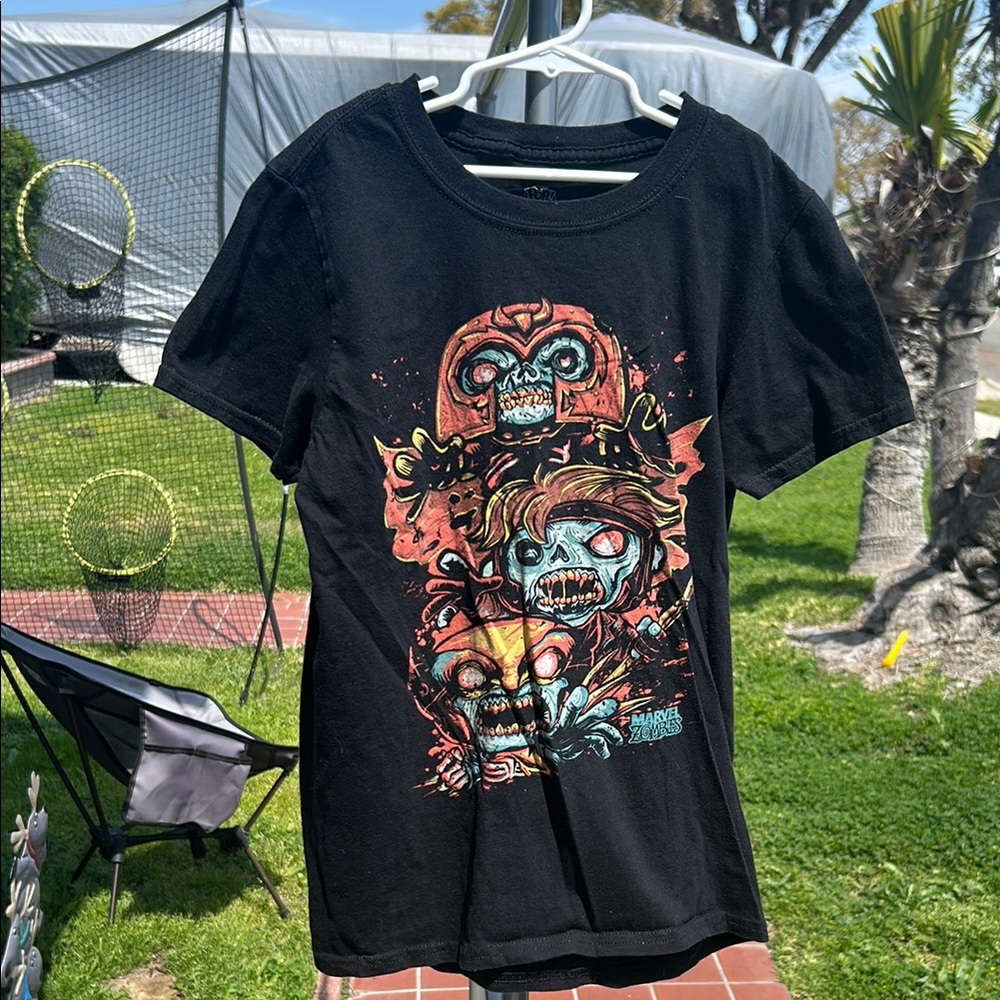 Kids Black Graphic T-Shirt